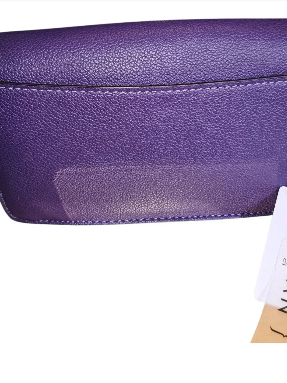 Luxury Purple Crossbody Wallet with Gold Chain